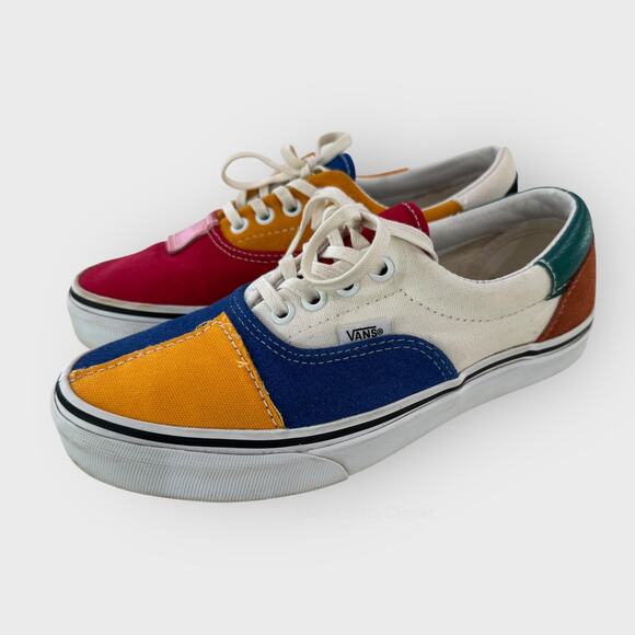 Vans Era Colorblock Skate Sneakers 5 Patchwork Low Top Lace Up Casual Street - Picture 4 of 8